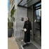 Fermuar Detaylı Triko Elbise - Siyah