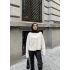 Gold Düğmeli Peluş Hırka - Bej