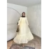 Güpürlü Vual Elbise - Sarı