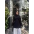 Laba Bel Kısmı Piliseli Gömlek - Siyah
