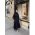 Lessa Düğmeli Krep Elbise - Siyah
