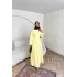 Linen Elbise - Sarı
