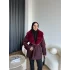 Marlo Kürk Detaylı Mont - Bordo