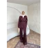 Nelsel Kırışık Takım - Bordo