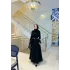Nes Yaka Tasarım Elbise - Siyah