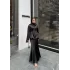 Peplum Balon Saten Takım - Siyah
