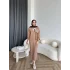 Pls-Çiçek Detay Jile Elbise - Camel