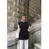 Roza Tüylü Yelek - Siyah