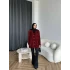 Viona Tüylü Hırka - Bordo