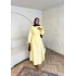 Woun Kol Detay Elbise - Sarı