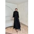 Zeyno Bağlamalı Elbise - Siyah