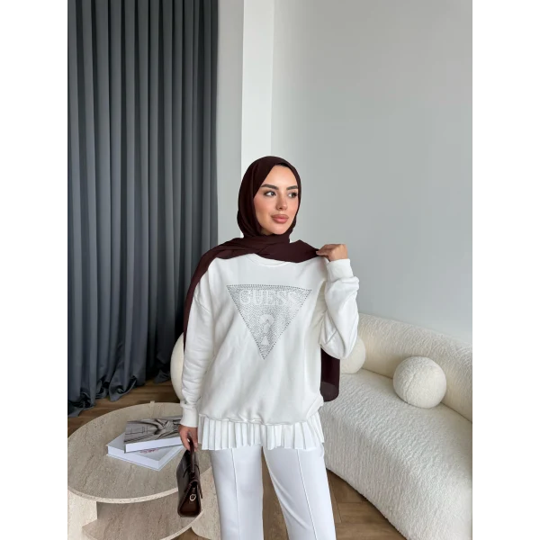 2-Muadil Sweat - Beyaz