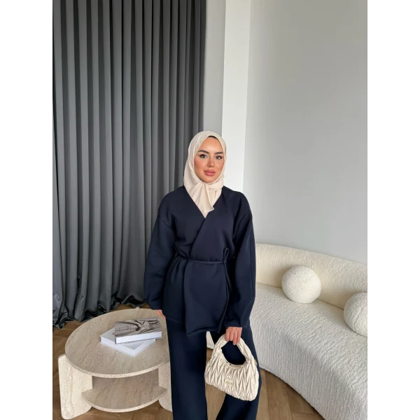 3 İplik Bağlamalı Takım - Lacivert