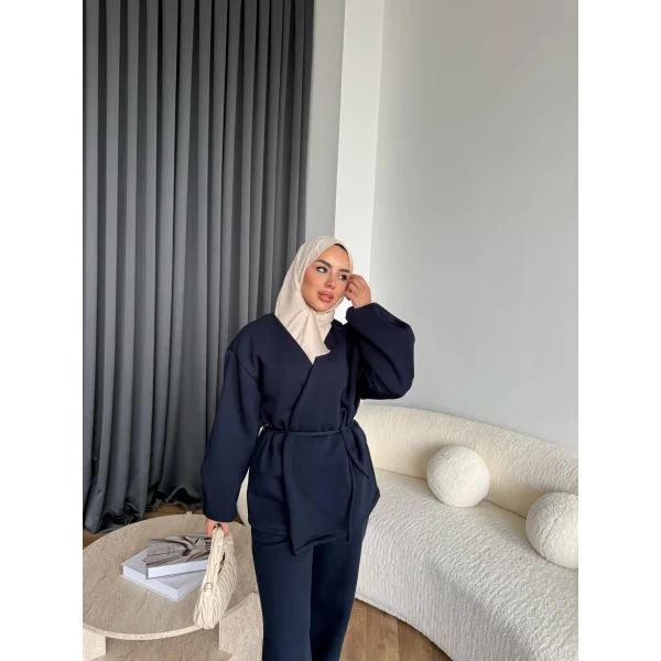 3 İplik Bağlamalı Takım - Lacivert