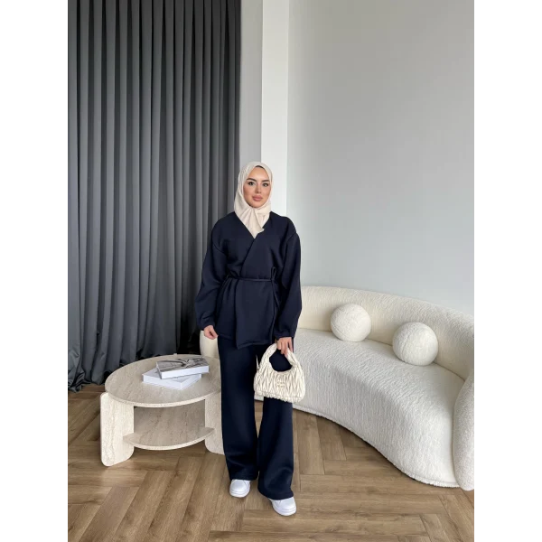 3 İplik Bağlamalı Takım - Lacivert