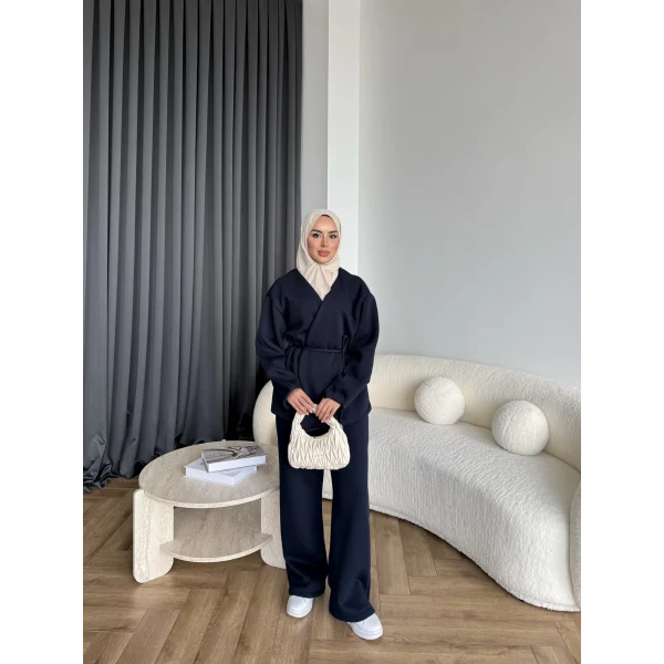 3 İplik Bağlamalı Takım - Lacivert