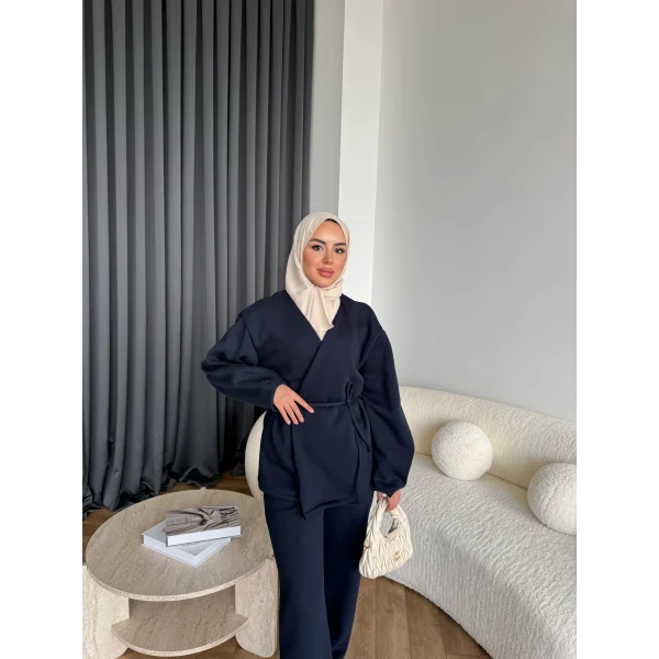 3 İplik Bağlamalı Takım - Lacivert