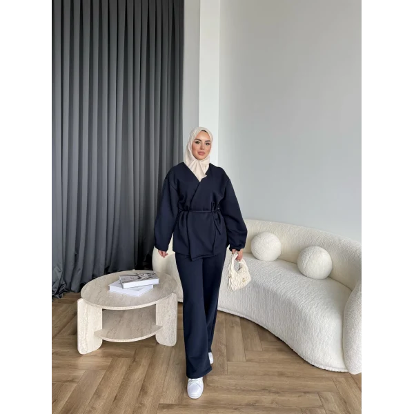 3 İplik Bağlamalı Takım - Lacivert