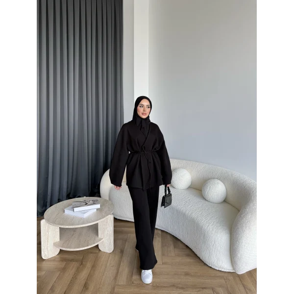 3 İplik Bağlamalı Takım - Siyah