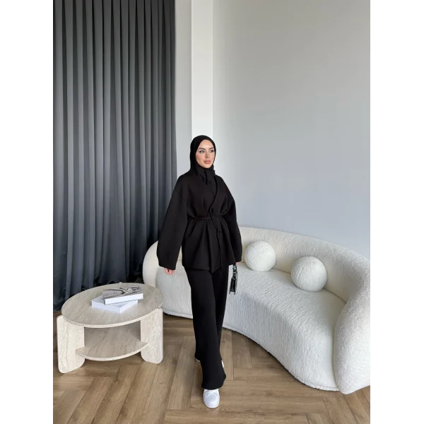 3 İplik Bağlamalı Takım - Siyah