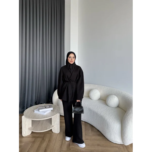 3 İplik Bağlamalı Takım - Siyah