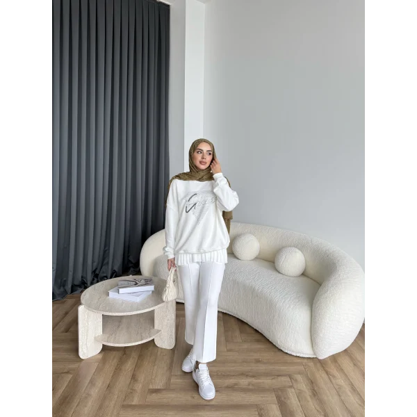 3-Muadil Sweat - Beyaz