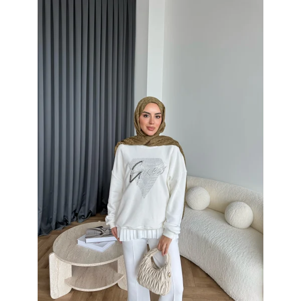 3-Muadil Sweat - Beyaz