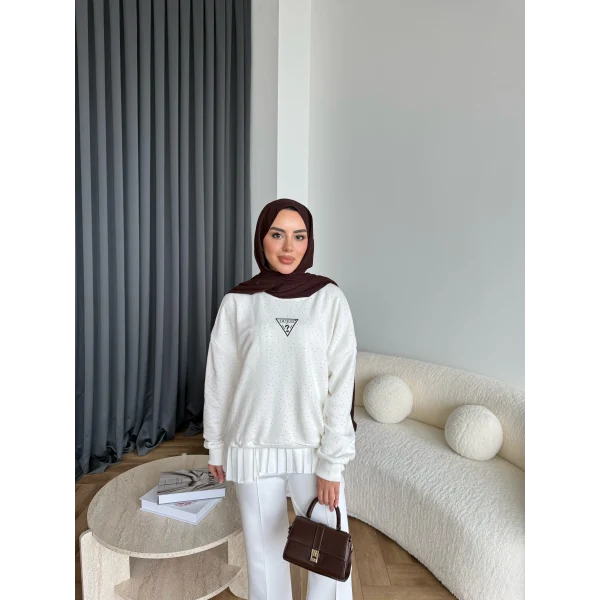 4-Muadil Sweat - Beyaz
