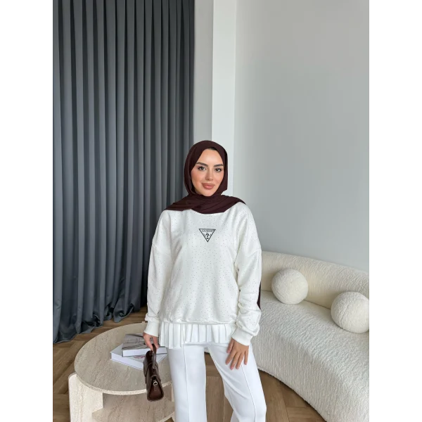 4-Muadil Sweat - Beyaz