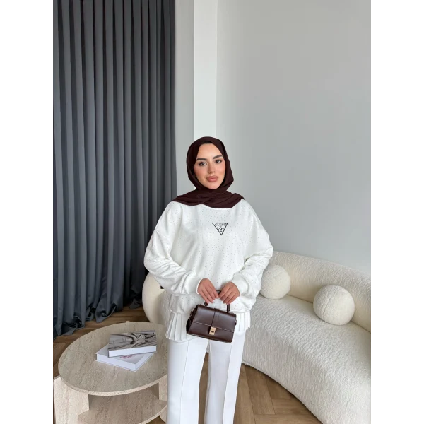 4-Muadil Sweat - Beyaz