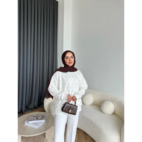 6-Muadil Sweat - Beyaz