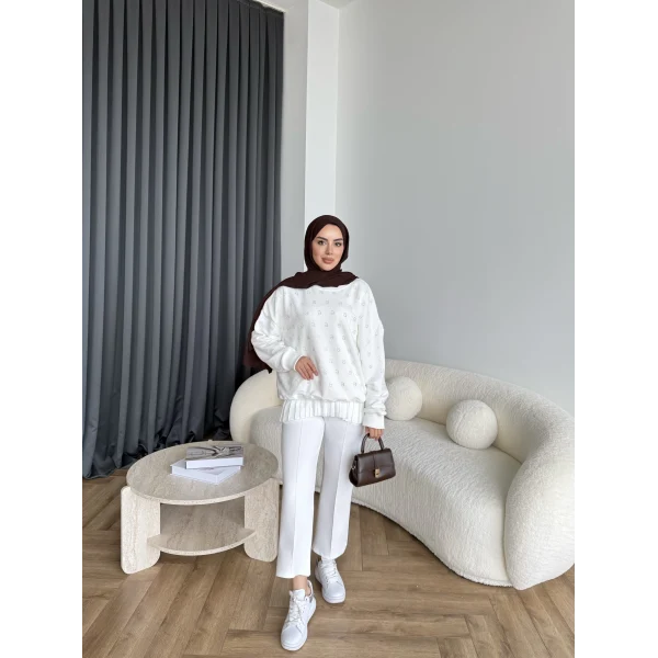 6-Muadil Sweat - Beyaz