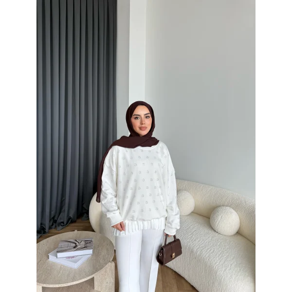 6-Muadil Sweat - Beyaz