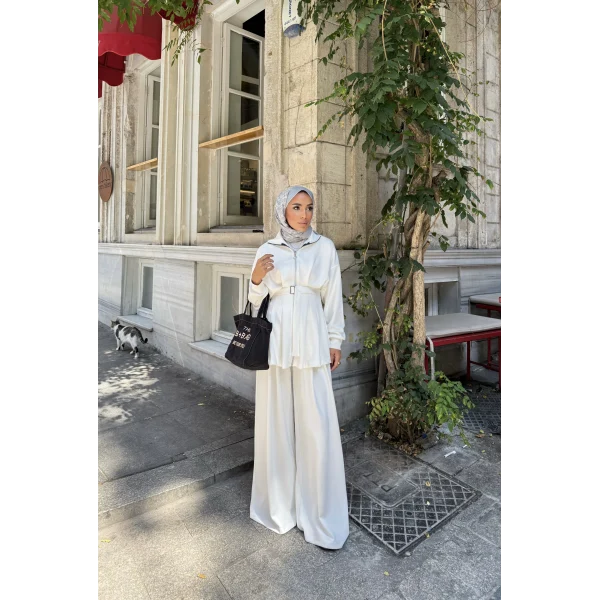 Ahiska Oysh Takım - Beyaz