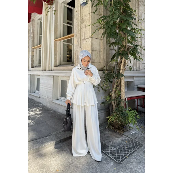 Ahiska Oysh Takım - Beyaz