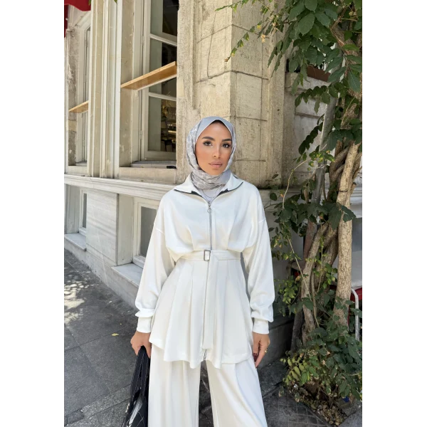 Ahiska Oysh Takım - Beyaz