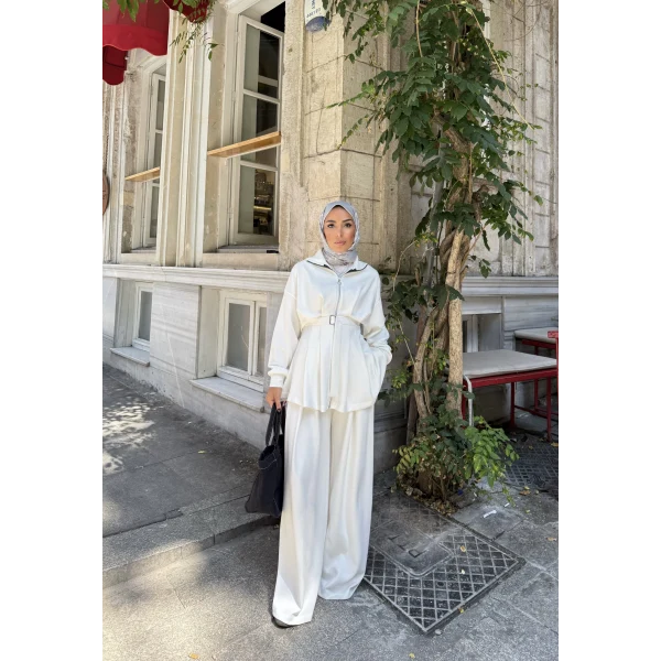 Ahiska Oysh Takım - Beyaz