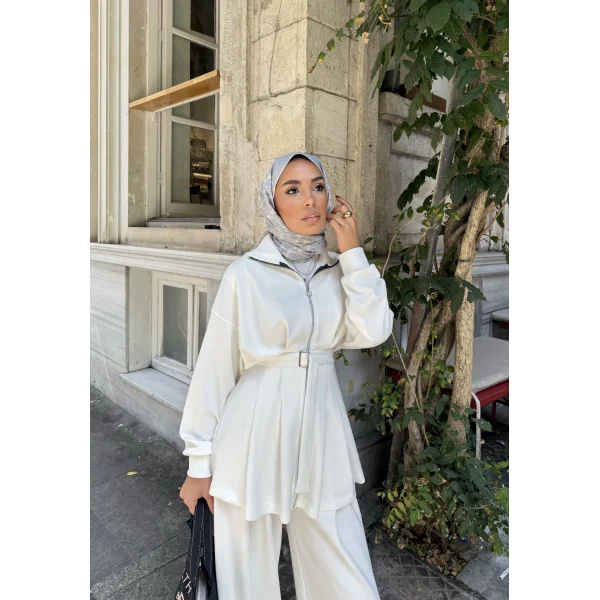 Ahiska Oysh Takım - Beyaz