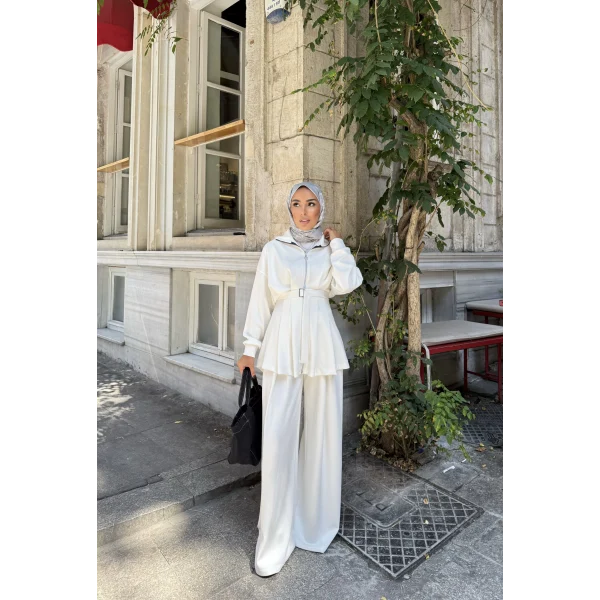 Ahiska Oysh Takım - Beyaz