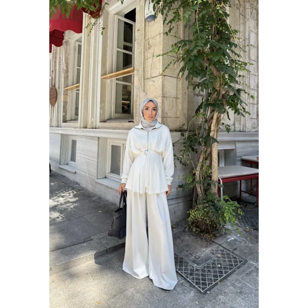 Ahiska Oysh Takım - Beyaz