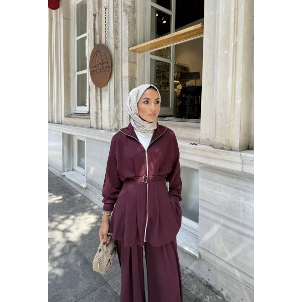 Ahiska Oysh Takım - Bordo