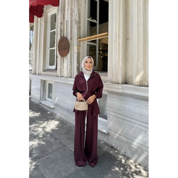 Ahiska Oysh Takım - Bordo