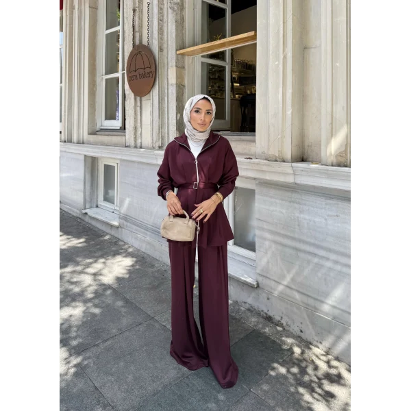 Ahiska Oysh Takım - Bordo