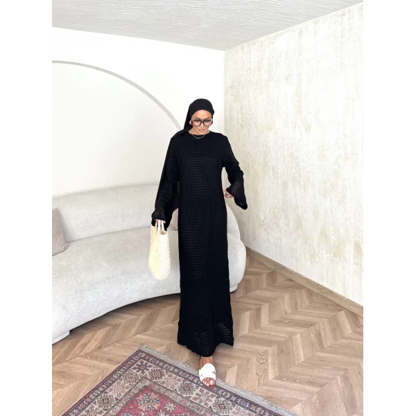 Ajur Elbise - Siyah