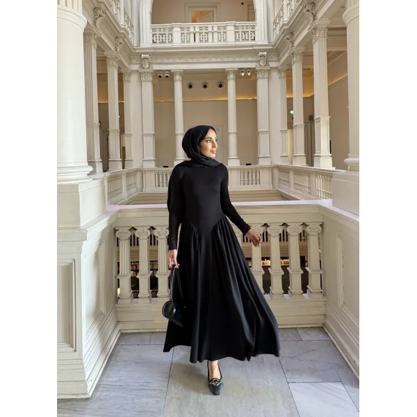 Alien Penye Elbise - Siyah