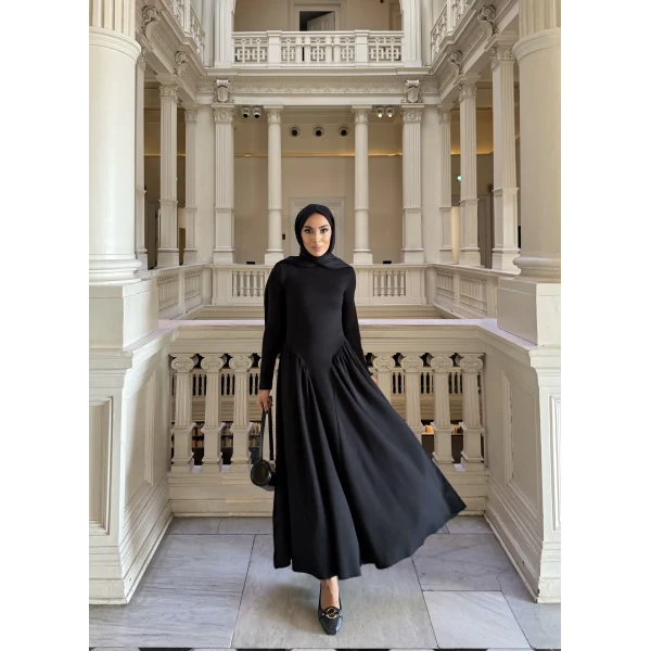 Alien Penye Elbise - Siyah