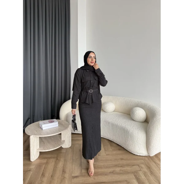 Alvina İndirimli Takım - Siyah