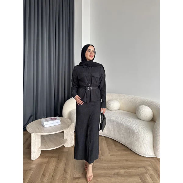 Alvina İndirimli Takım - Siyah