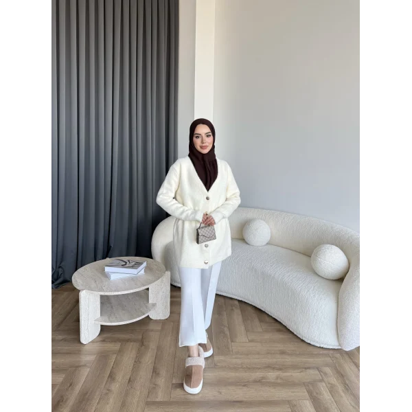 Angora Hırka - Ekru