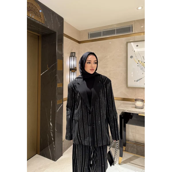 Asil Pırlanta Ceketli Takım - Siyah - ÖN SİPARİŞ